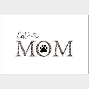 Cat mom brown Posters and Art